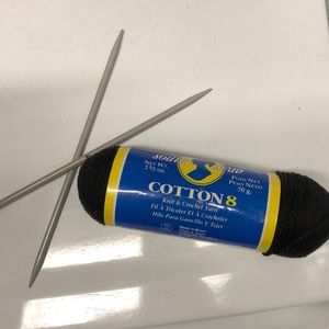 8” knitting needles & crochet yarn